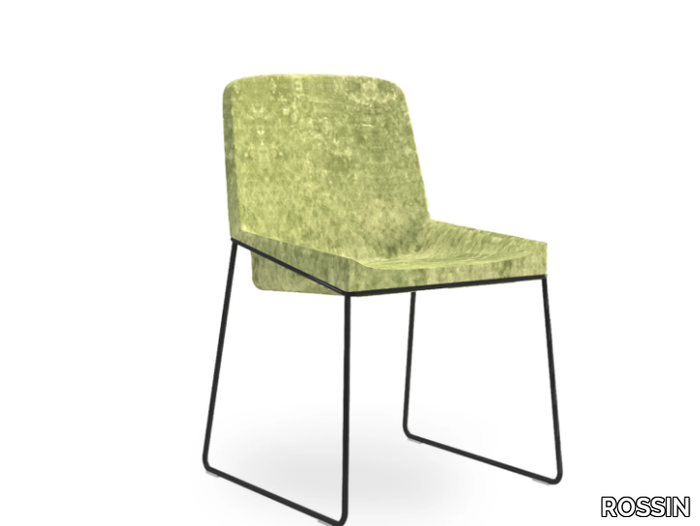 TONIC METAL - Sled base fabric chair _ ROSSIN