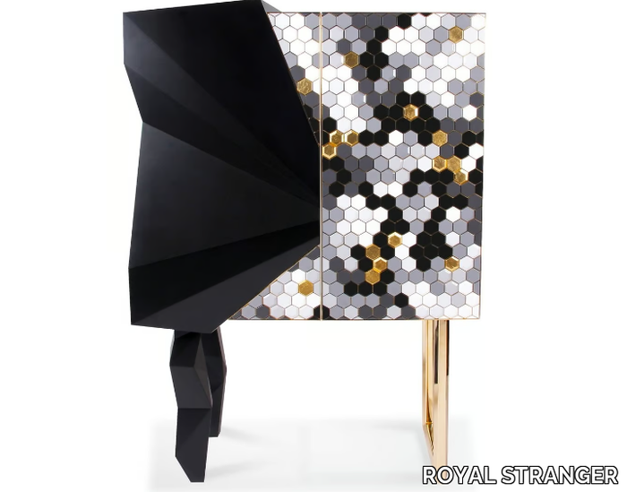 HONEYCOMB - Wooden highboard with doors _ ROYAL STRANGER