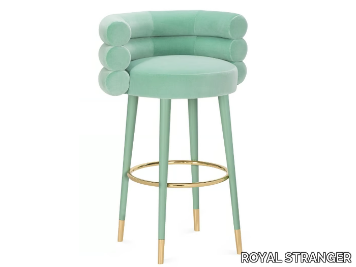 MARSHMALLOW - High upholstered velvet stool _ ROYAL STRANGER