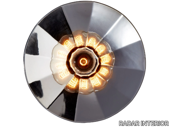 ZENITH / FRACTALE - Handmade Thermoformed glass wall light _ RADAR INTERIOR