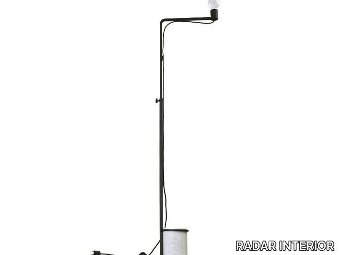 LEST - Height-adjustable metal floor lamp with dimmer _ RADAR INTERIOR