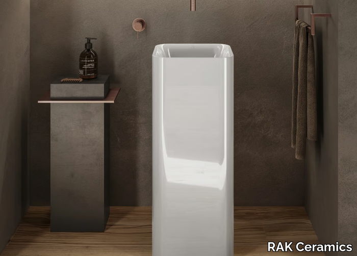 RAK-PETIT - Freestanding square ceramic washbasin _ RAK Ceramics