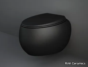 RAK-CLOUD MATT BLACK - Wall-hung rimless ceramic toilet _ RAK Ceramics