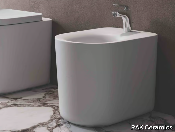 RAK-VALET - Compact Floor mounted back to wall ceramic bidet _ RAK Ceramics