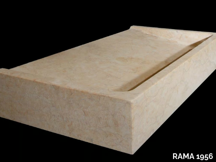 ETA - Countertop rectangular natural stone washbasin _ RAMA 1956