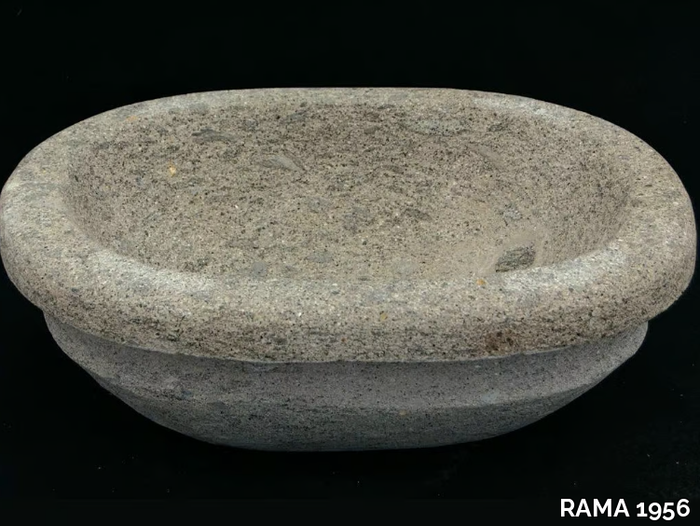 THETA - Inset oval natural stone washbasin _ RAMA 1956