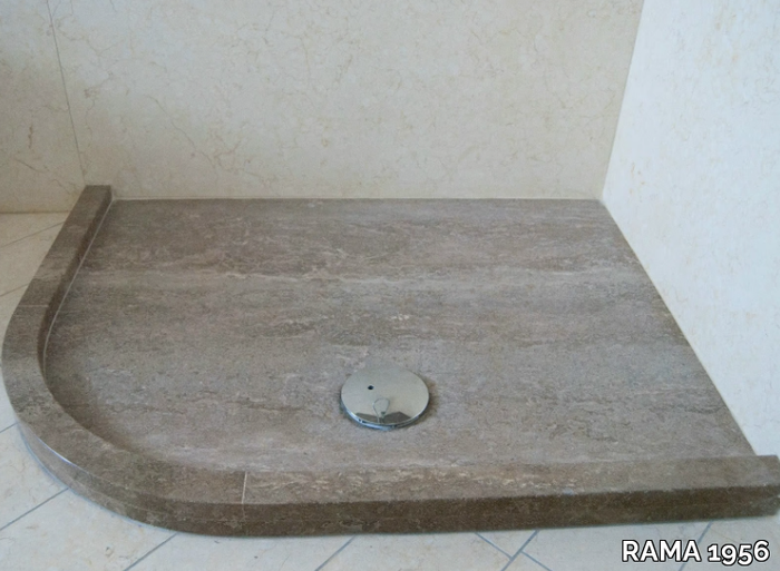 AMETISTA - Corner natural stone shower tray _ RAMA 1956