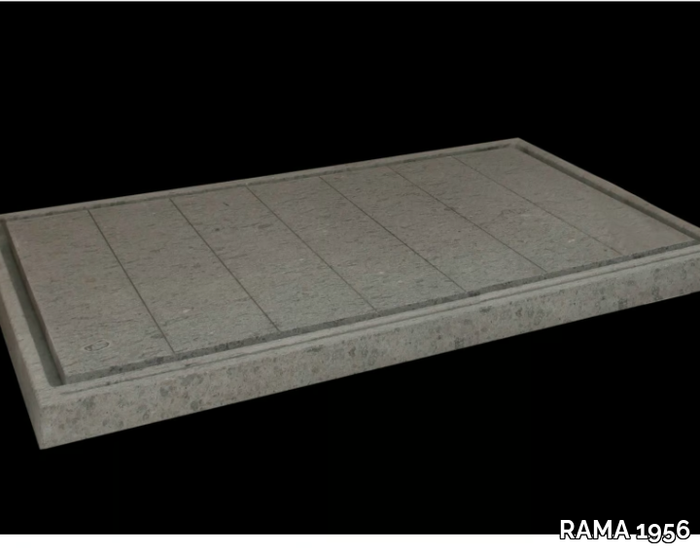 DIAMANTE - Rectangular natural stone shower tray _ RAMA 1956