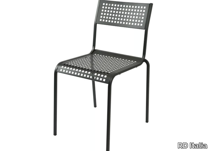 MONELLA 1 - Stackable galvanized steel garden chair _ RD Italia