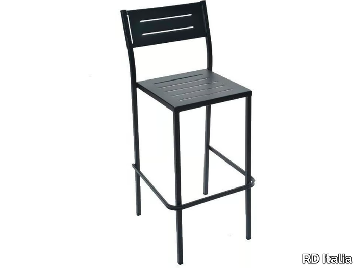 DORIO 75 - Stackable galvanized steel garden stool _ RD Italia