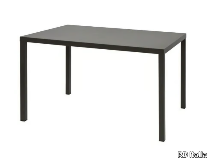 DORIO - Stackable rectangular galvanized steel garden table _ RD Italia