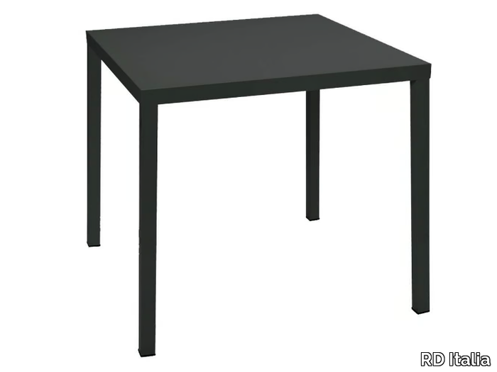 DORIO - Square stackable galvanized steel garden table _ RD Italia