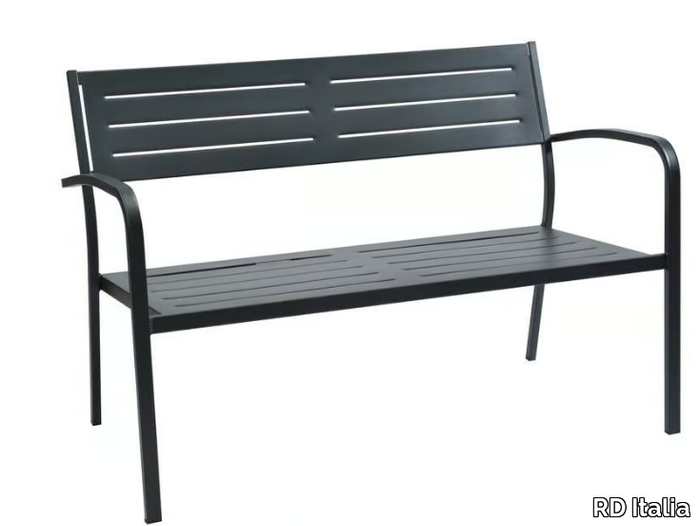 DORIO - Stackable galvanized steel garden bench _ RD Italia