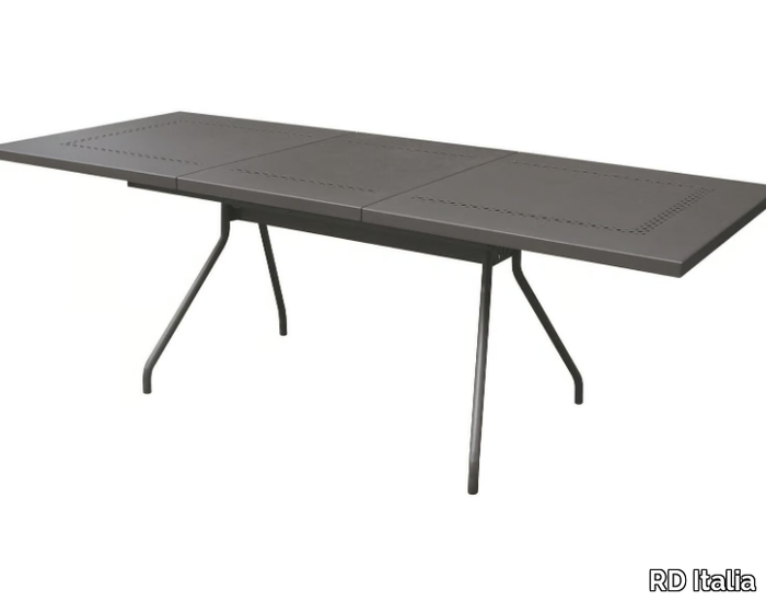 ESTATE - Extending galvanized steel garden table _ RD Italia