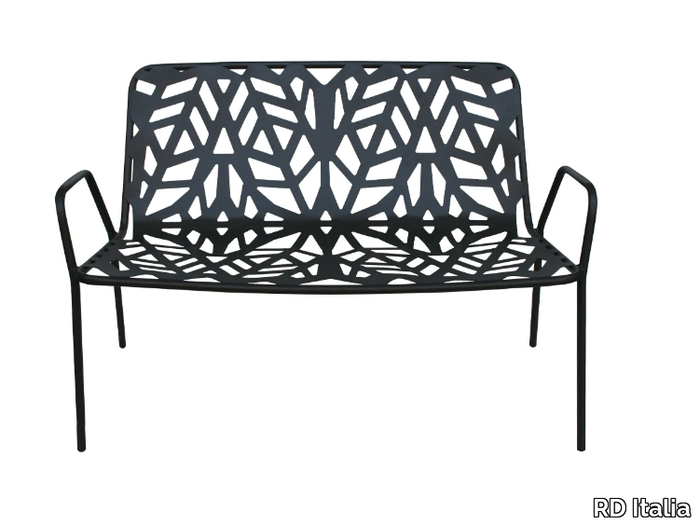 FANCY RELAX - 2 seater perforated metal garden sofa _ RD Italia