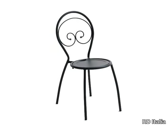 FIONA 1 - Stackable galvanized steel garden chair _ RD Italia