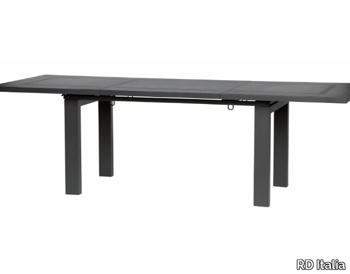 HELIOS - Extending galvanized steel garden table _ RD Italia