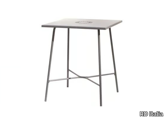 LA ROTONDA 80 H105 - Square galvanized steel high table _ RD Italia