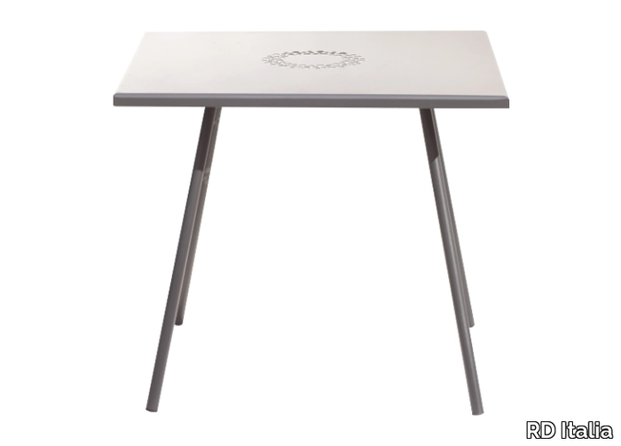 LA ROTONDA 80 - Square galvanized steel garden table _ RD Italia