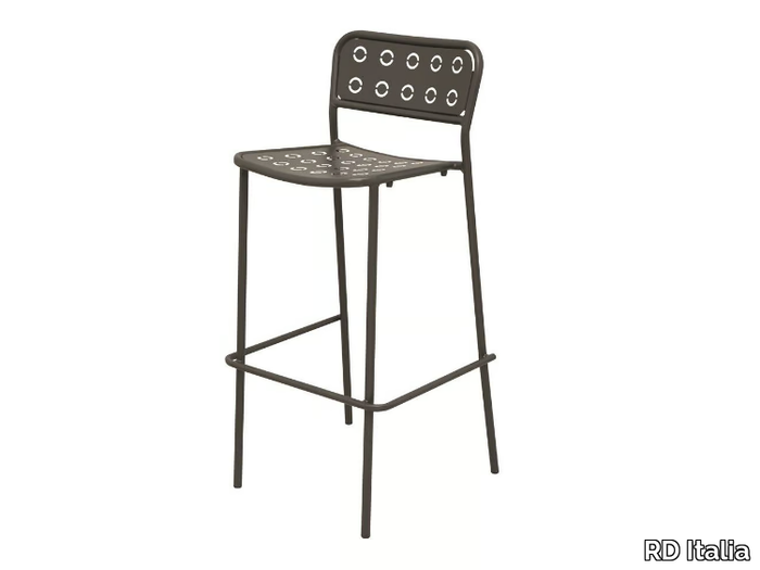 POP 75 - Stackable high galvanized steel garden stool _ RD Italia