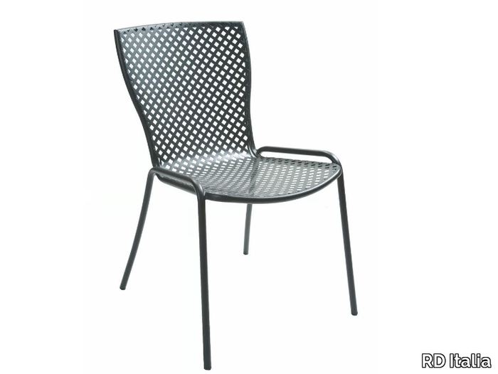 SONIA 1 - Stackable galvanized steel garden chair _ RD Italia