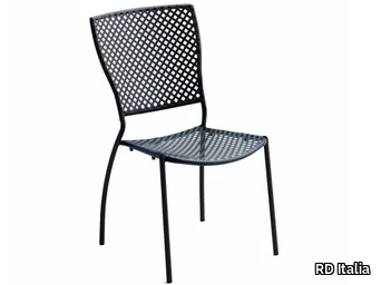 QUEEN 2 - Stackable galvanized steel garden chair _ RD Italia