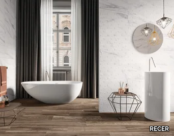 MASTERY - White-paste wall tiles with marble effect _ RECER