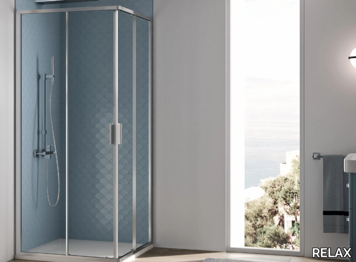 FLAT A+A - Corner shower cabin with sliding door _ RELAX