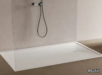 LAGO - Rectangular Solid Surface shower tray _ RELAX