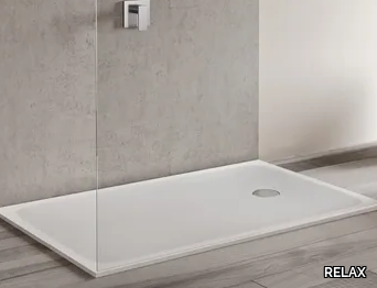 SLIM - Rectangular Solid Surface shower tray _ RELAX