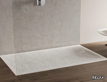 STONE - Rectangular Solid Surface shower tray _ RELAX