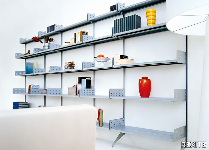 TRIESTE - Wall-mounted steel bookcase _ REXITE