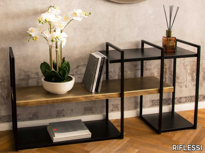 FREEWALL - Open freestanding double-sided metal bookcase _ RIFLESSI