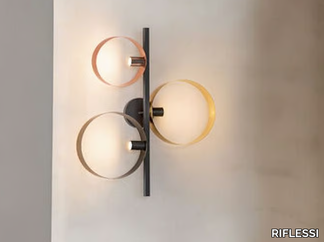 LED LOOP P3 - Painted metal wall lamp / ceiling lamp _ RIFLESSI