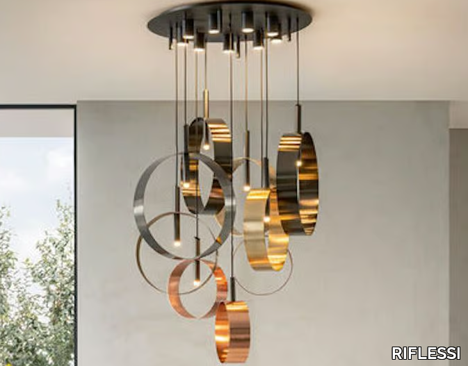 LED LOOP S9 - LED painted metal pendant lamp _ RIFLESSI