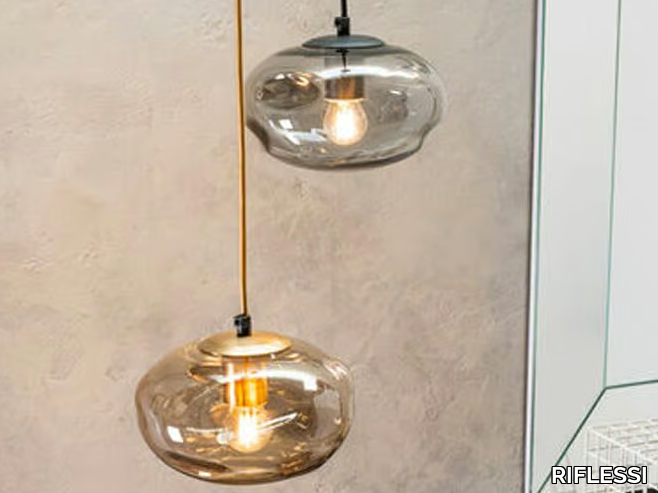 NUBOLA SS - Blown glass pendant lamp _ RIFLESSI