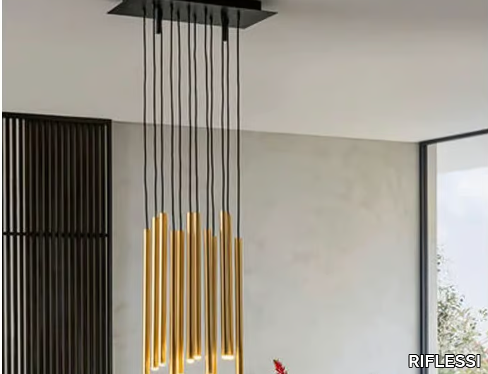 STILO S12 - RR - Painted metal pendant lamp _ RIFLESSI