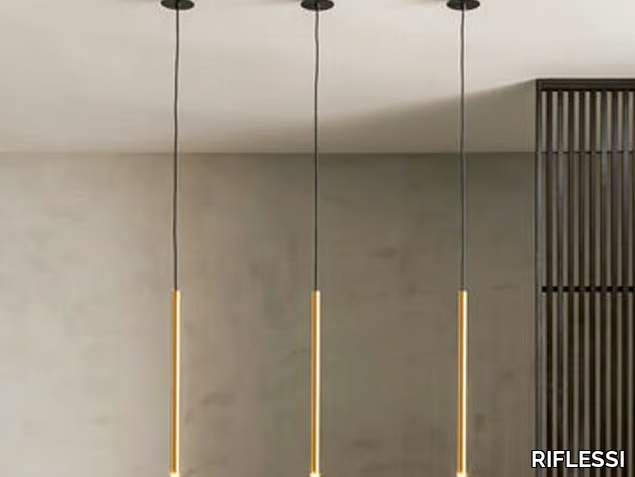 STILO SS - Painted metal pendant lamp _ RIFLESSI