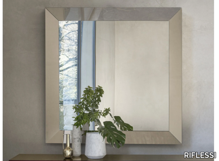 TRAPEZIO - Framed wall-mounted mirror _ RIFLESSI