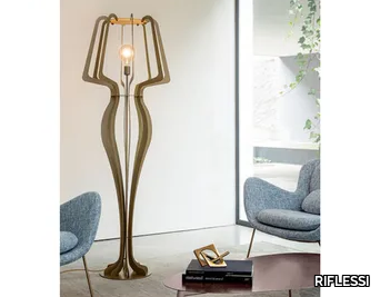 ALLEGRA PT - Painted metal floor lamp _ RIFLESSI