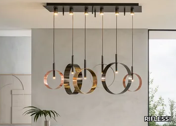 LED LOOP S6 - RR - LED painted metal pendant lamp _ RIFLESSI