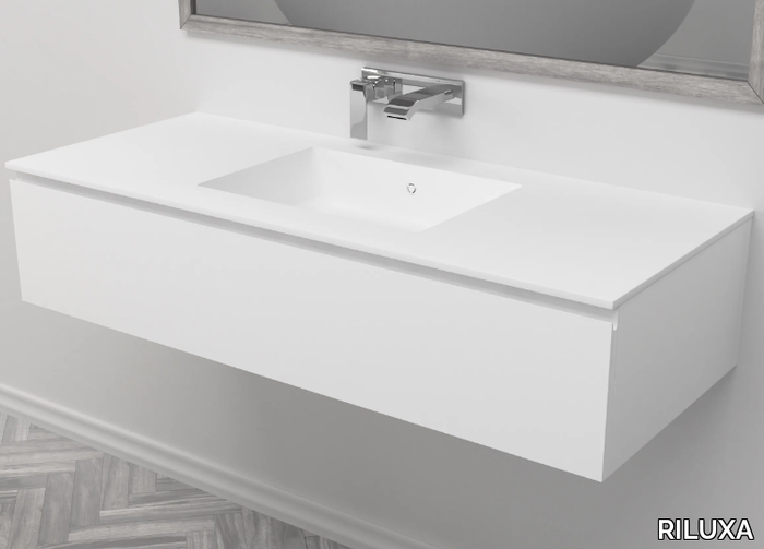 ENERGY - Single wall-mounted vanity unit with drawers _ RILUXA