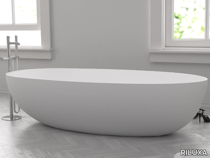 HAMBOURG - Oval Solid Surface bathtub _ RILUXA