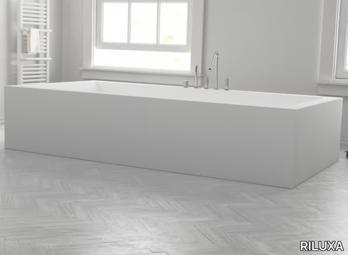 ISLAND - Rectangular custom Corian® bathtub _ RILUXA