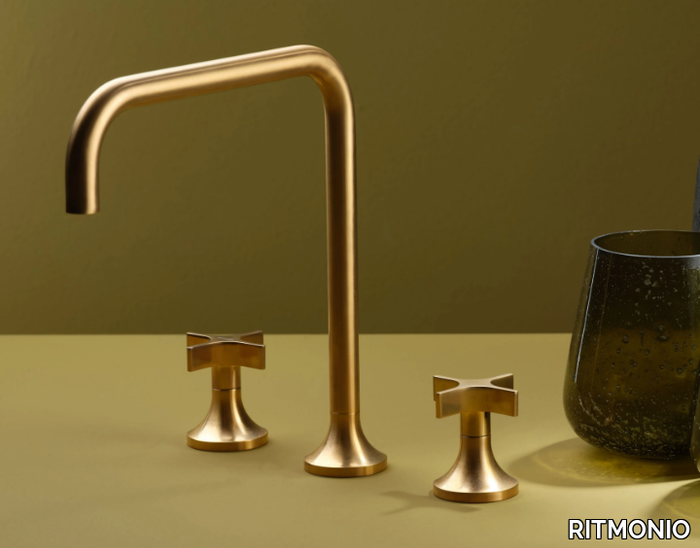 DIAMETRO35 CROSS - 3 hole countertop washbasin tap _ RITMONIO