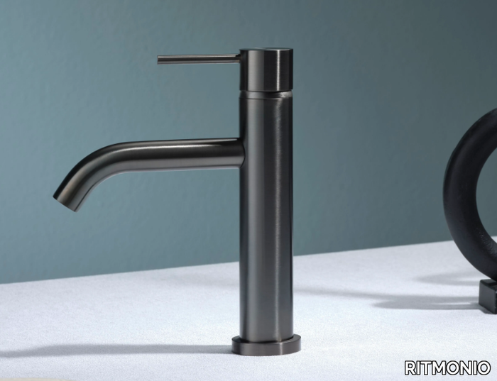 DIAMETRO35 INOX - Countertop stainless steel washbasin mixer _ RITMONIO