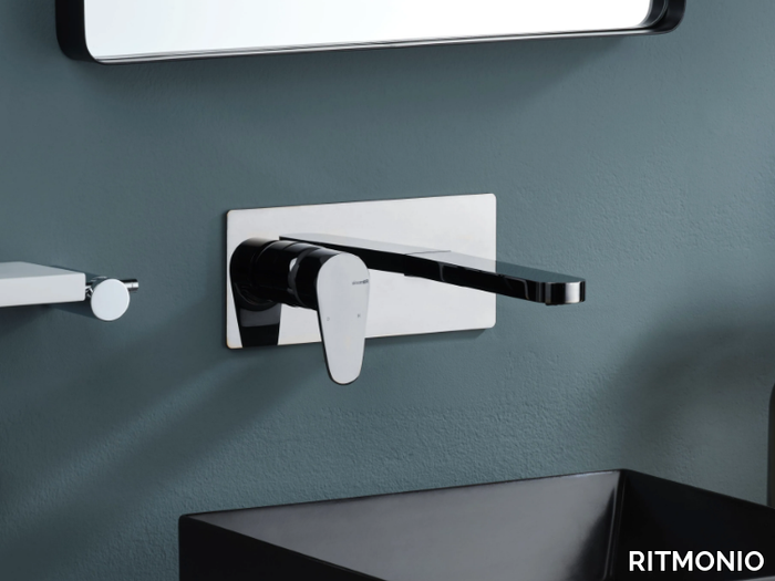 TIP - Wall-mounted metal washbasin mixer _ RITMONIO