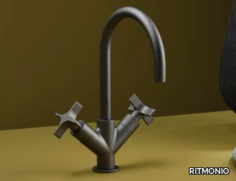 DIAMETRO35 CROSS - 1 hole countertop washbasin mixer _ RITMONIO