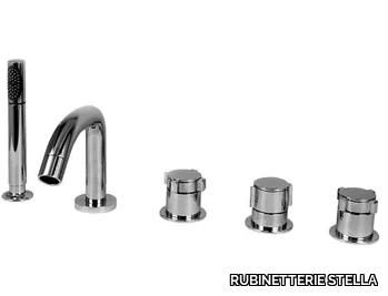 ASTER 3256TR-308 - 5 hole bathtub tap with hand shower _ RUBINETTERIE STELLA