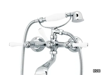 1935 LIMOGES - 2 hole wall-mounted bathtub mixer with hand shower _ RVB